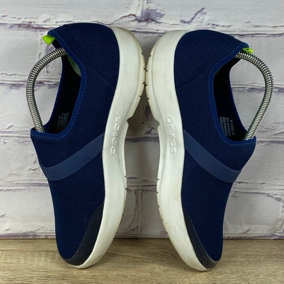 OOFOS OOmg Mesh Navy Blue Slip On Recovery Shoes Women's Size 11 Comfort - Picture 5 of 8
